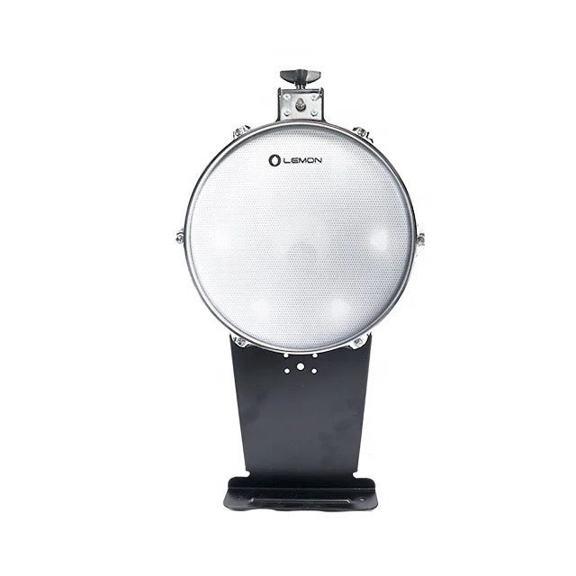 Lemon 10”mesh head bass drum w/clamp and pad holder in white mesh with black mounting hardware from Lemon brand