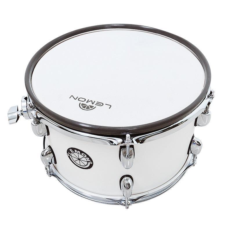 Lemon 12 inch wooden mesh head tom with durable wooden shell and dual-ply mesh head in white finish