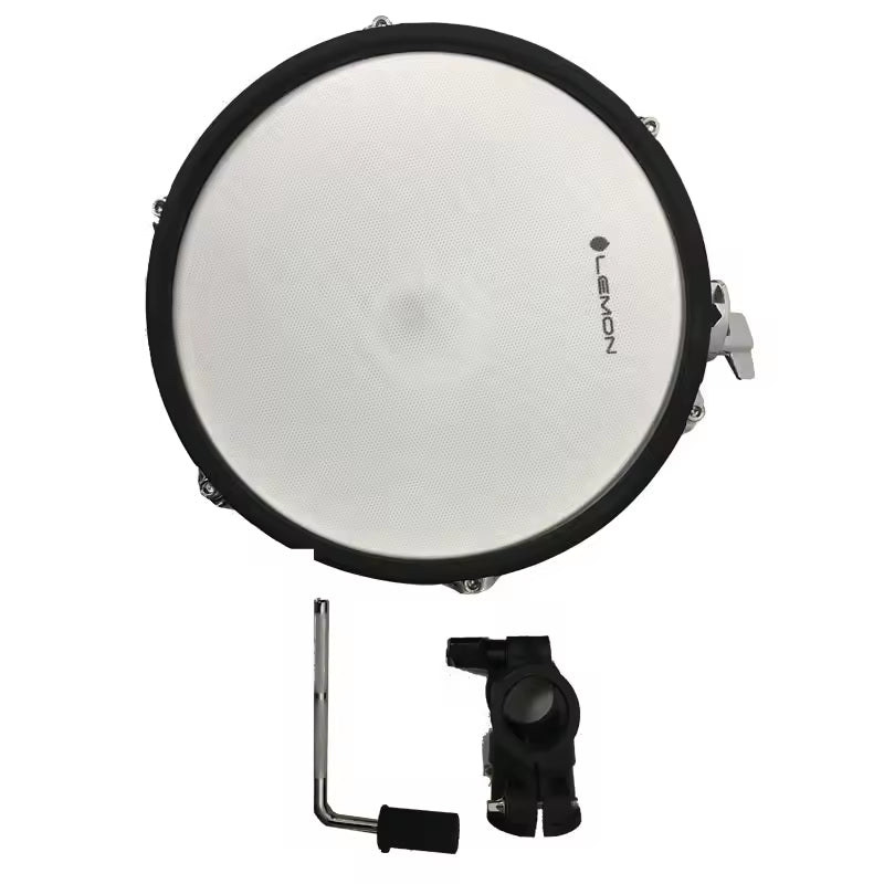 Lemon 10x5” 2-zone wooden mesh head pad with bracket and clamp for improved dynamics and rim-shot depth