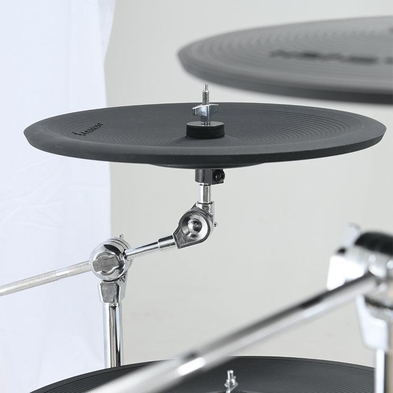 Lemon 15" China cymbal mounted on chrome drum hardware showing its curved bow and edge zones