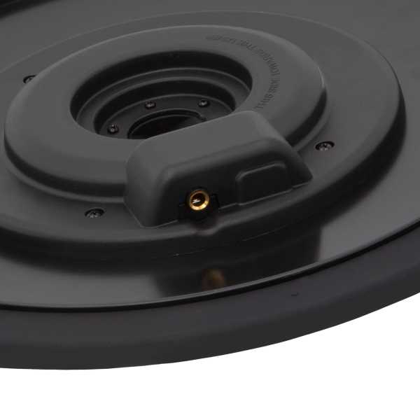 Lemon 15 inch dual zone crash cymbal electronic drum pad with durable rubber and connector input detail close-up view