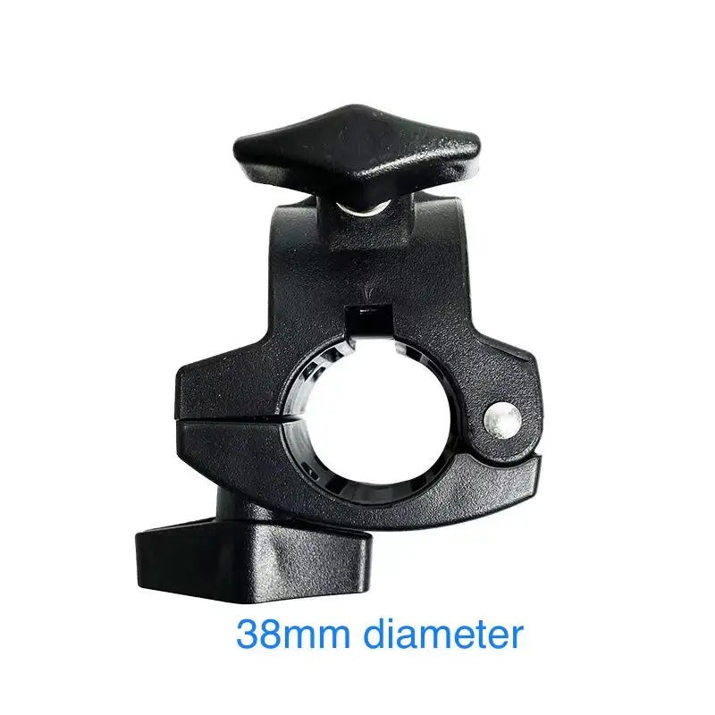 Lemon rack clamp for cymbal mount in black, designed to fit 38mm diameter drum racks by Lemon brand.
