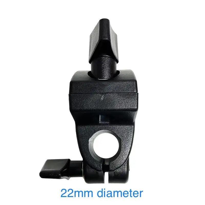 Black Lemon rack clamp for cymbal mount with adjustable tightening handles for 22mm diameter cymbal arms