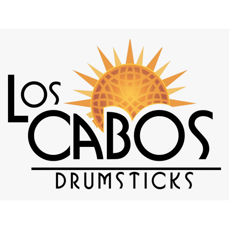 Los Cabos Hickory - Up North 5A logo with stylized sun and text for Los Cabos drumsticks brand.