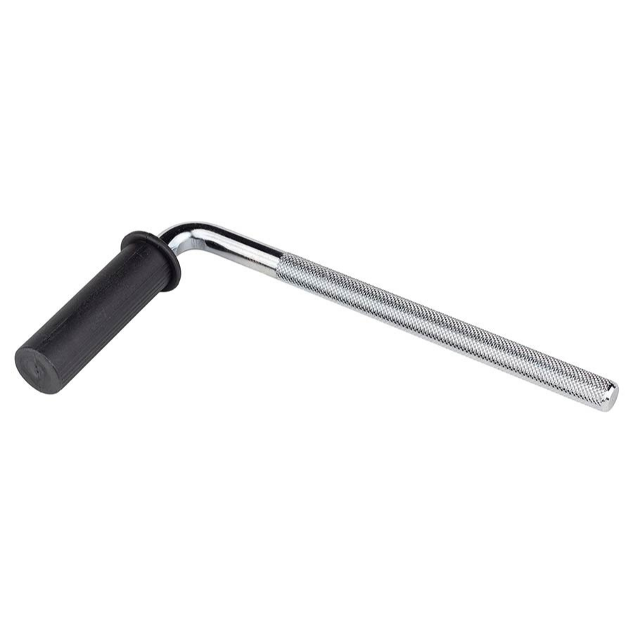 Medeli L-rod holder for MZ923 with chrome metal rod and black plastic grip for mounting drum pads or cymbals by Medeli