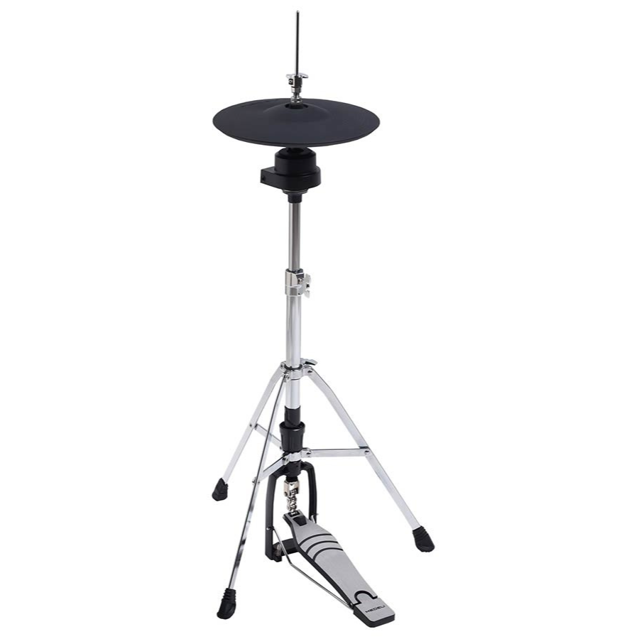 Medeli MZ729 digital drum kit hi-hat cymbal and pedal on chrome stand with adjustable height and sturdy tripod base