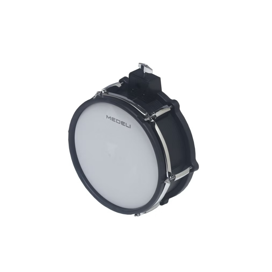 Medeli MZ729 digital drum kit bass drum pad with black woodgrain shell and mesh head by Medeli
