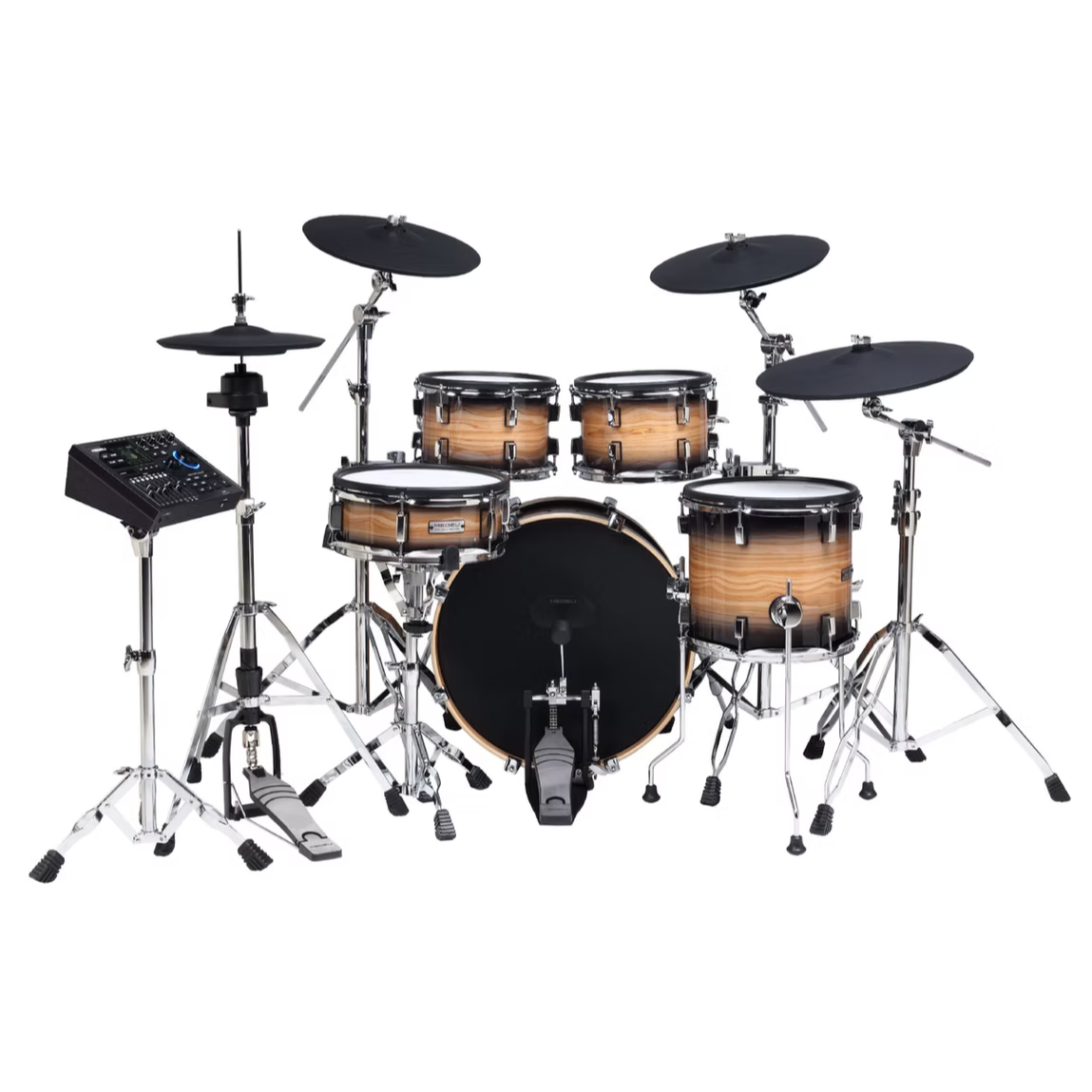 Medeli MZ928 - Flagship digital drum kit with full-size wooden shells and premium stage-ready finish by Medeli