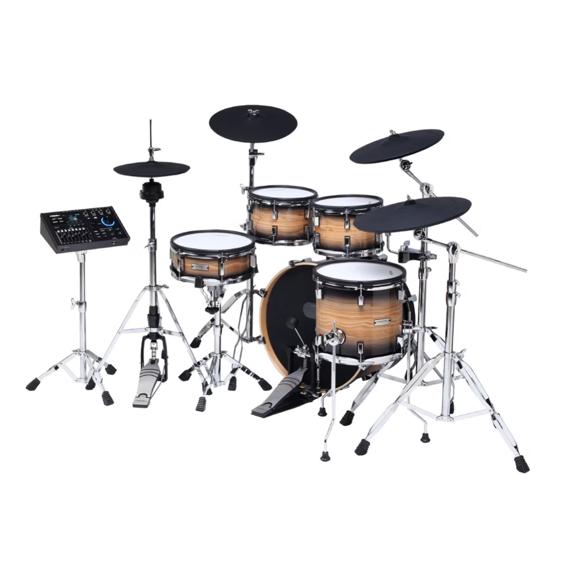 Medeli MZ928 - Flagship digital drum kit with full-size wooden shells and premium stage-ready finish by Medeli