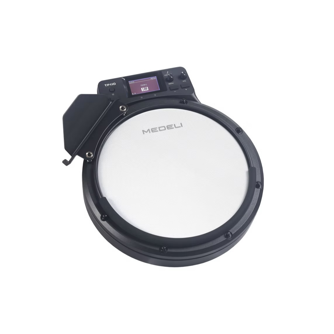 Medeli TP110 mini-kit bundle electronic drum pad with control panel, designed by Vybe Drums for practice and performance.