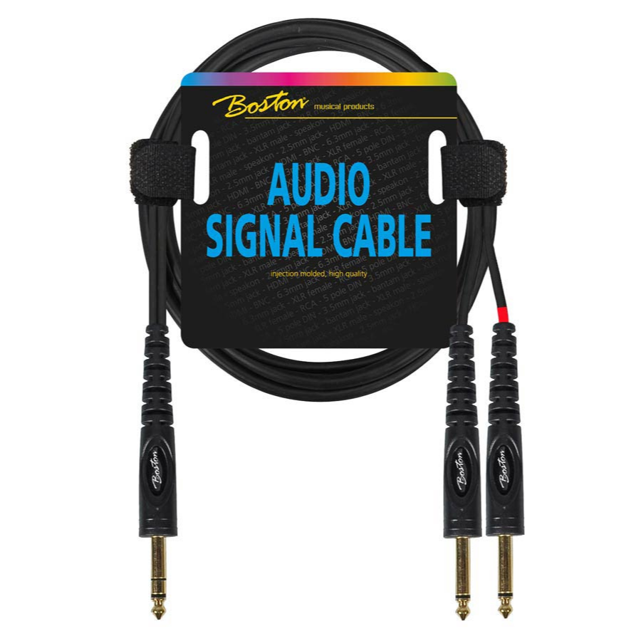 Boston audio signal cable shown with Medeli TP110 mini-kit bundle by Vybe Drums for practicing and performing