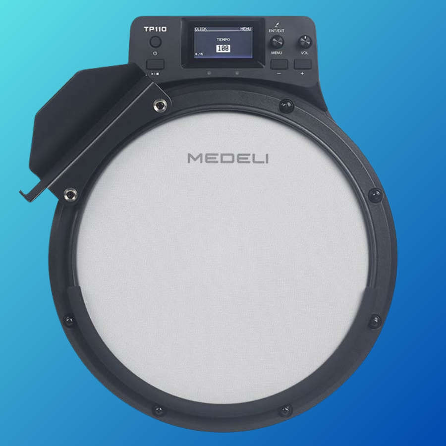 Medeli TP110 Pro - Your Daily Dose of Drum-Rhythm Exercises digital practice pad with adjustable mesh head by Medeli