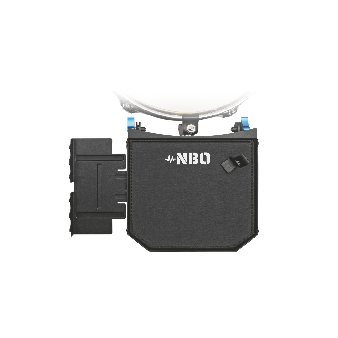 NBO Oneboard - Essential Pack modular gear tray by NBO mounted on drum hoop, compact and premium Swiss quality design