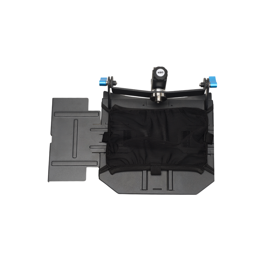 NBO Oneboard - Essential Pack modular gear tray with mesh pouch, mountable on stands, drum hoops, and rods by NBO.