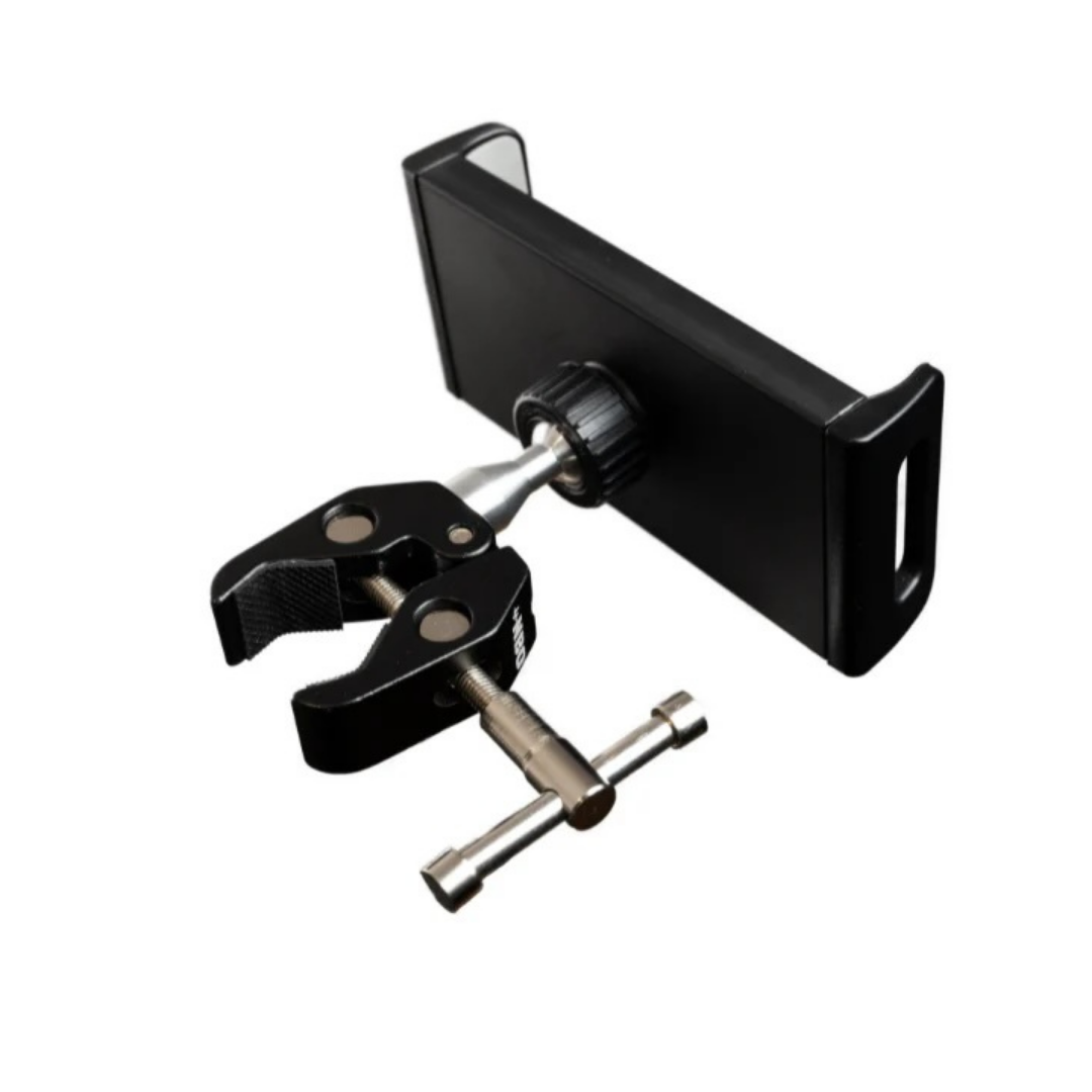 NBO Universal Tablet/Phone Holder with clamp mount for secure attachment on mic or drum stands by NBO