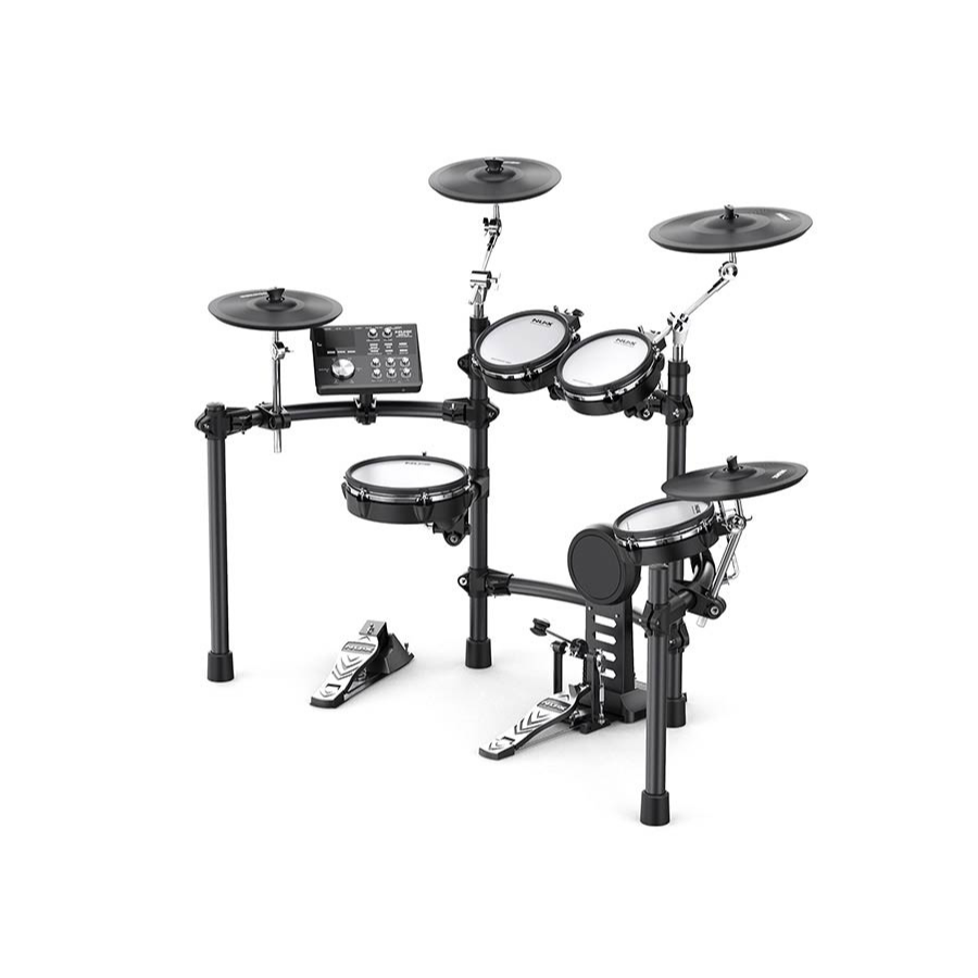 NUX DM-7X All Mesh Head (REMO) Professional Digital Drum Kit with advanced velocity-sensitive pads and cymbals by NUX