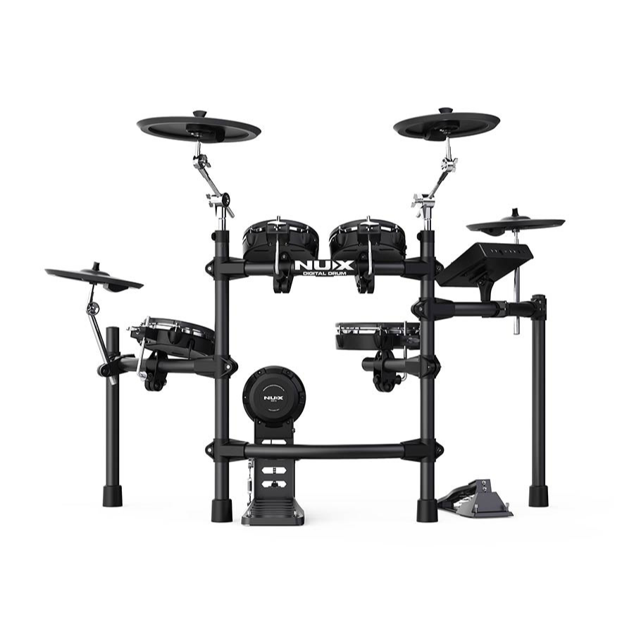 NUX DM-7X All Mesh Head (REMO) Professional Digital Drum Kit with advanced velocity-sensitive pads and cymbals