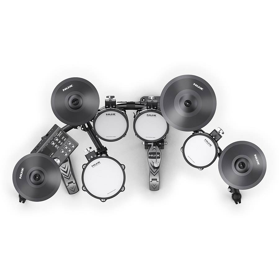 NUX DM-7X All Mesh Head (REMO) Professional Digital Drum Kit with advanced velocity-sensitive drum pads and cymbals