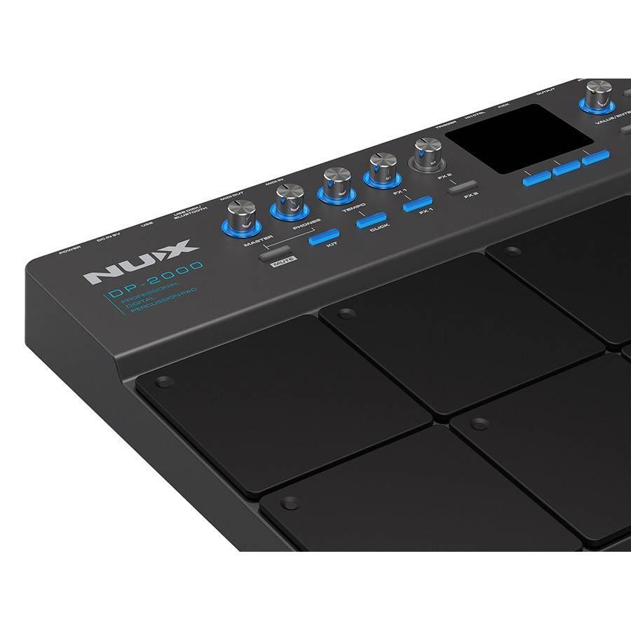 NUX DP-2000 Digital Percussion Pad featuring 8 velocity-sensitive pads and multiple control knobs by NUX