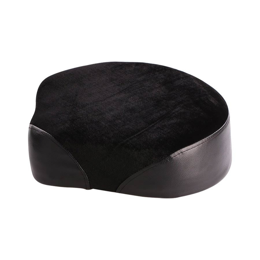 NUX DTR Drum Throne ergonomic saddle seat cushion with black leather and comfortable padded top for drummers