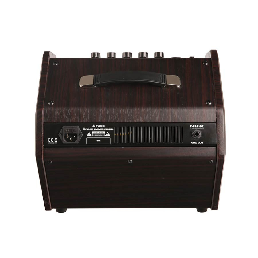 NUX PA-50 Personal Monitor System with wooden side panels, top handle, and input/output ports by NUX manufacturer