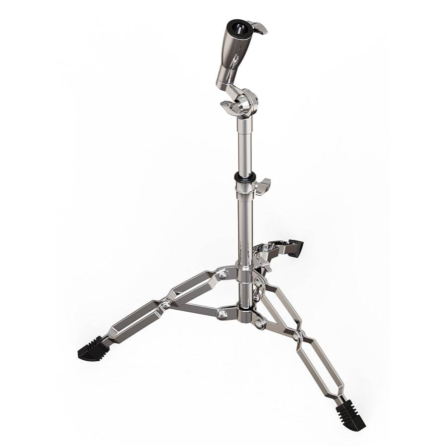 NUX Percussion Pad Stand Bundle with Mounting Plate featuring adjustable height and sturdy metal tripod base by NUX