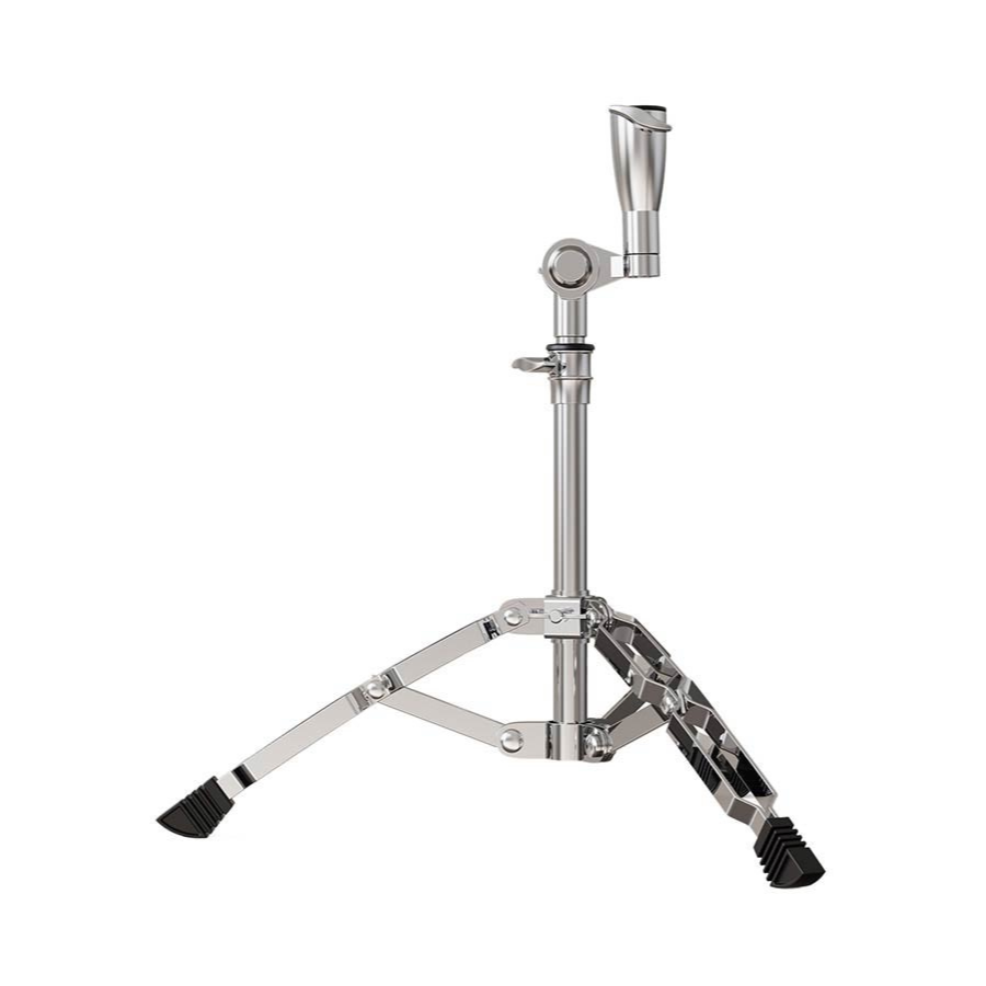NUX Percussion Pad Stand Bundle with Mounting Plate in silver, adjustable height, sturdy tripod base by NUX