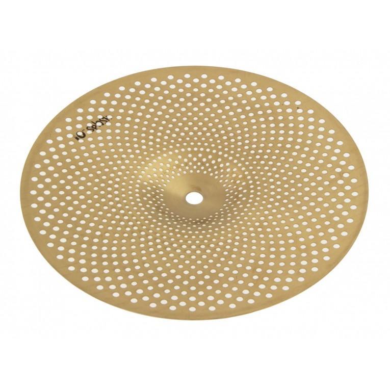 Obera 10" Silent splash - Gold cymbal with perforated design for low volume and quiet practice sessions.