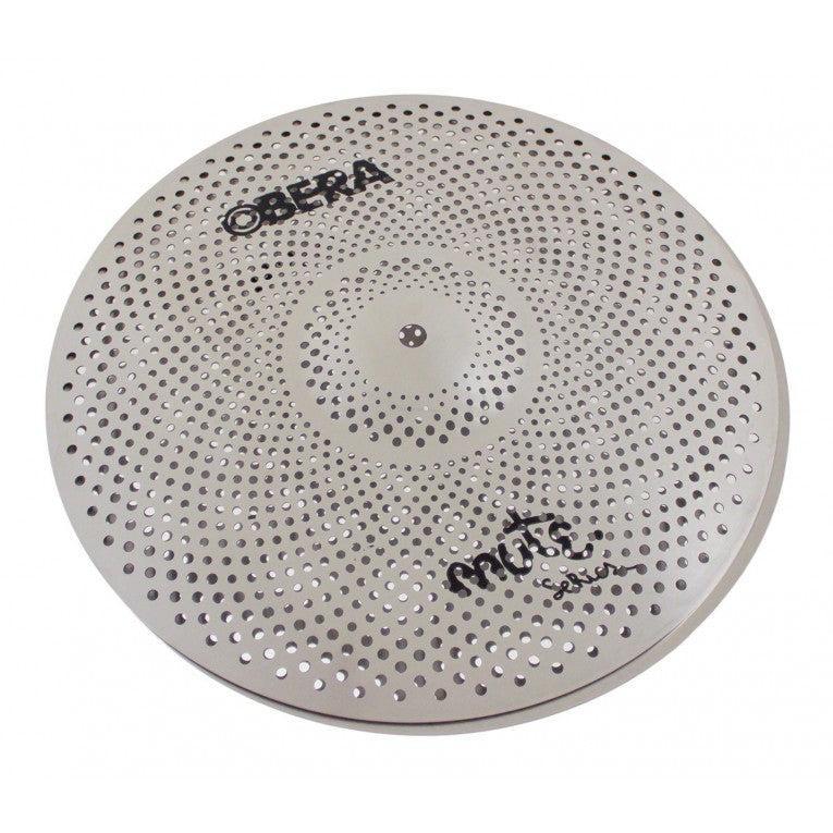 Single silver Obera Silent cymbal set 14 / 16 / 18 / 20 cymbal with perforated surface for low volume playing
