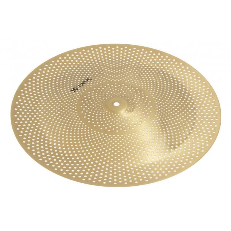 Obera 16" China - Silent cymbal with perforated design for 80% quieter play, authentic feel by Obera.