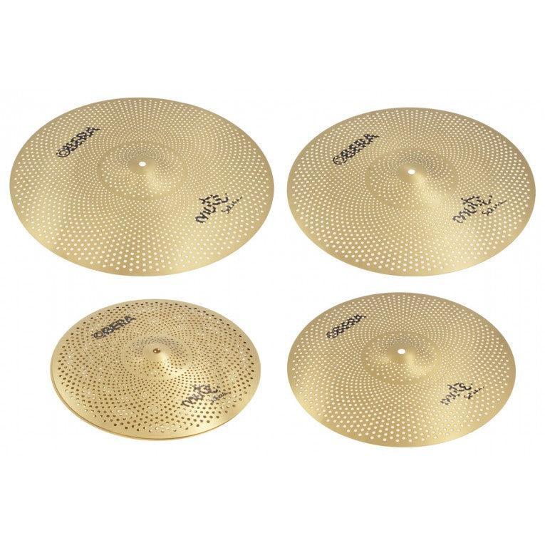 Obera Silent cymbal set 14 / 16 / 18 / 20 - Brass with perforated low volume design for quiet practice