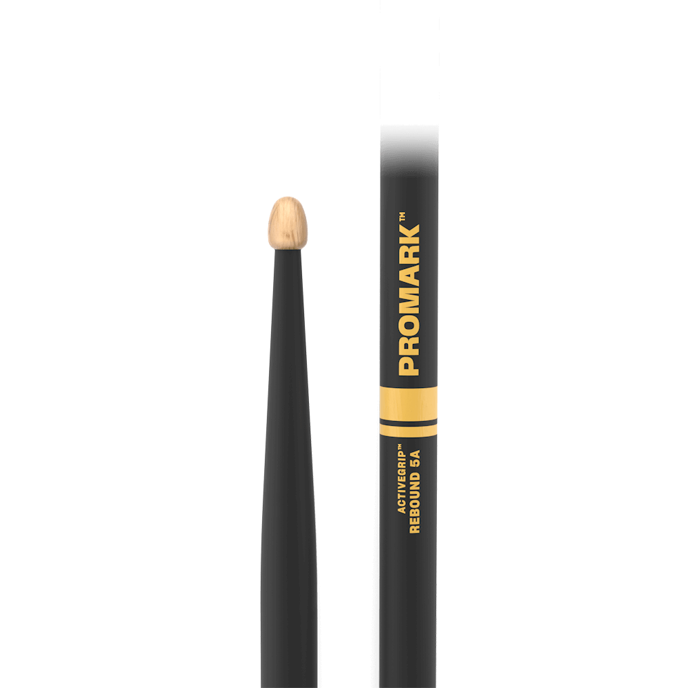 ProMark Rebound 5A ActiveGrip Hickory Drumsticks, Acorn Wood Tip