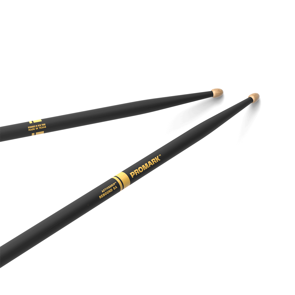 ProMark Rebound 5A ActiveGrip Hickory Drumsticks, Acorn Wood Tip