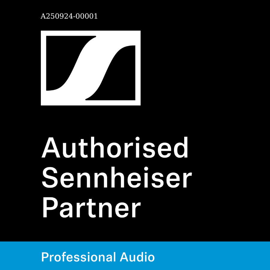 Sennheiser HD 280 PRO Monitoring Headphones authorized partner logo for professional audio equipment distribution.