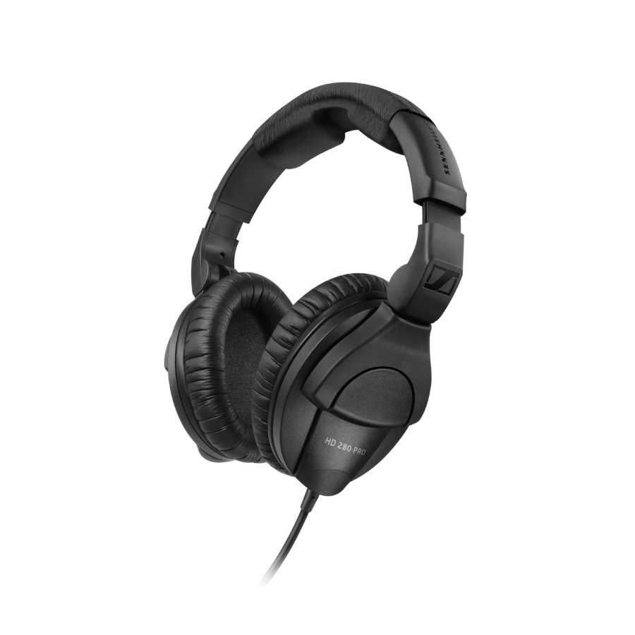 Sennheiser HD 280 PRO Monitoring Headphones black closed around-the-ear design by Sennheiser