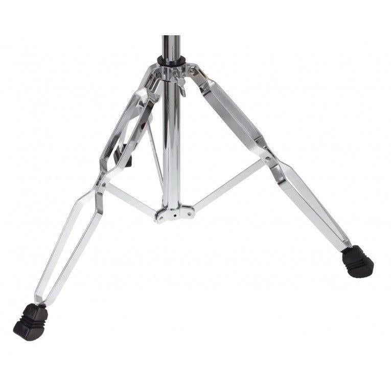 Sparedrum HCS1 - Cymbal Stand Straight Double-Braced Legs with chrome finish and sturdy black rubber feet by SpareDrum