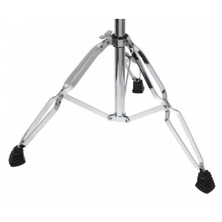 Sparedrum HCS2B - Pro Cymbal Boom Stand Double-Braced Legs chrome steel tripod base with rubber feet by SpareDrum