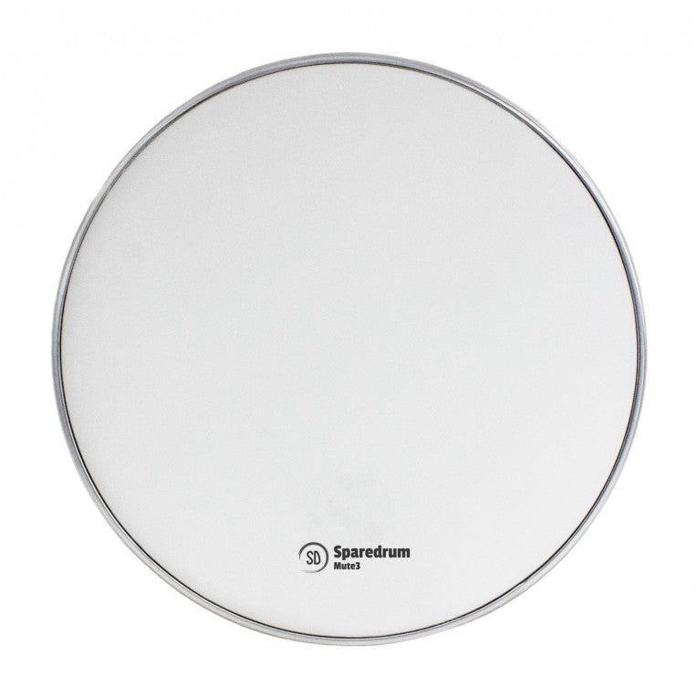 SpareDrum M2W22 - 22" 2-ply Mesh Head Mute - Silent - White drum mute with durable mesh surface by SpareDrum