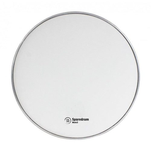 SpareDrum M2W22 - 22" 2-ply Mesh Head Mute - Silent - White drum mute with durable mesh surface by SpareDrum