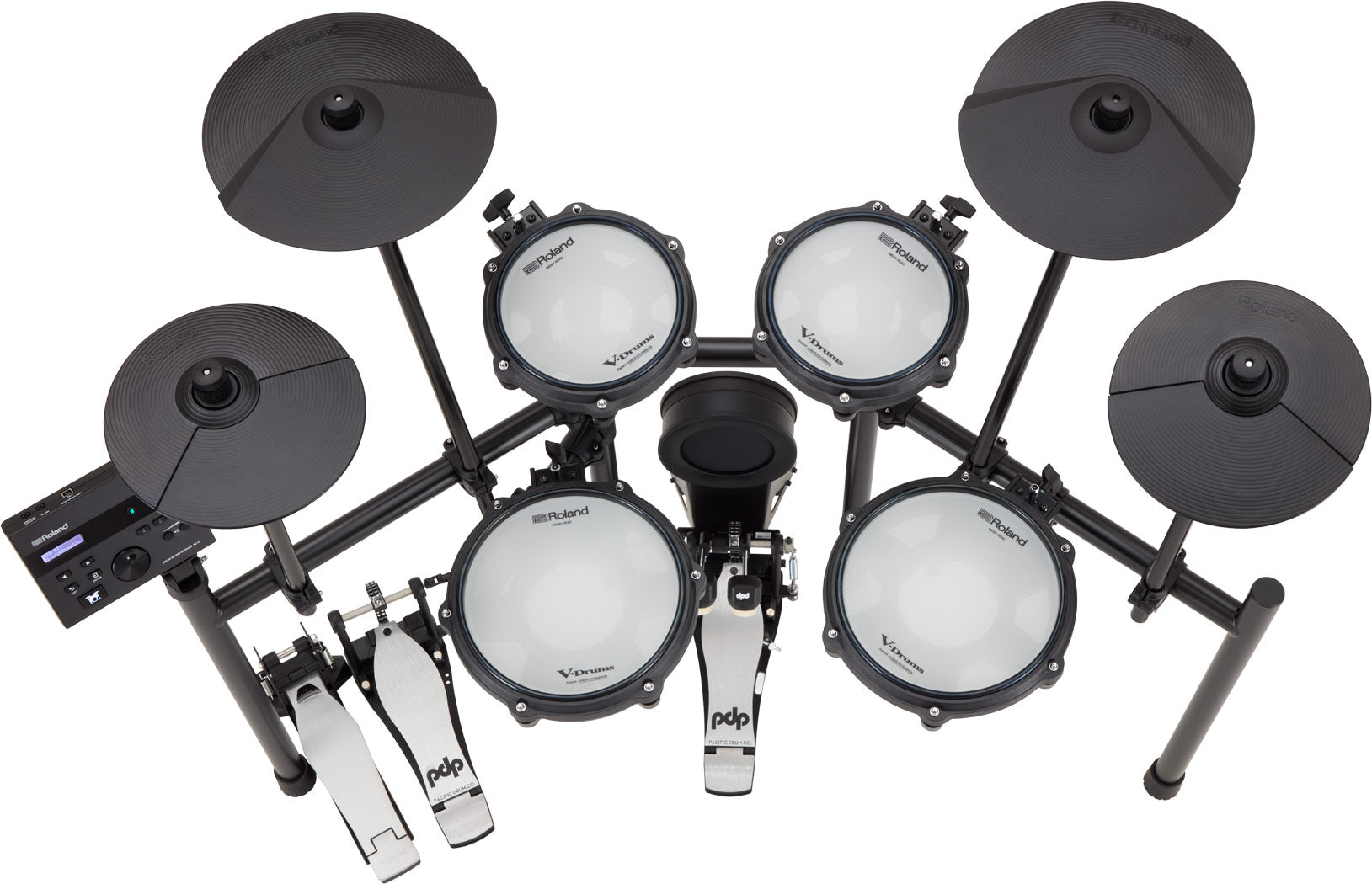 Roland TD-07KV2 electronic drum kit, top view of the five-piece layout
