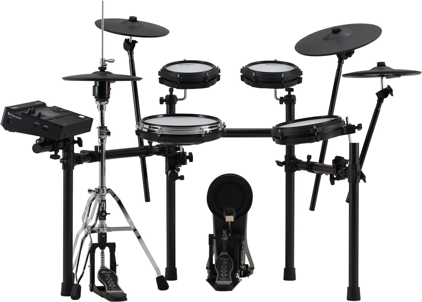 Roland TD316 electronic drum kit, drummer's view with V31 module and VH-10 hi-hat