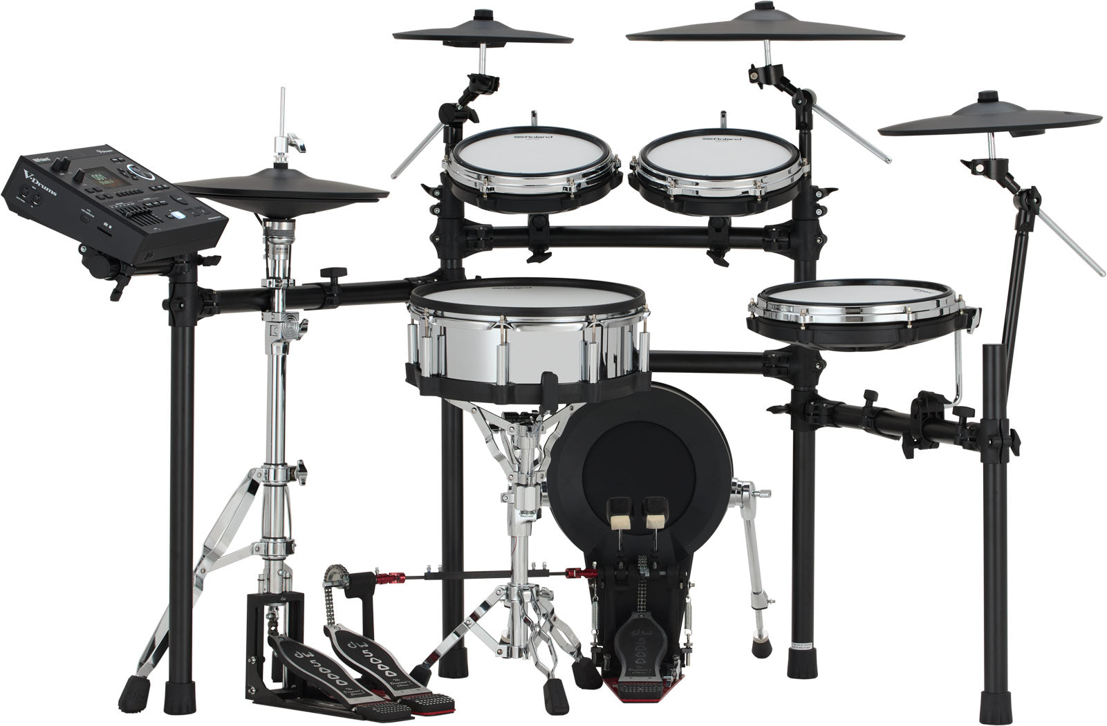Roland TD516 electronic drum kit, drummer's view with V51 module