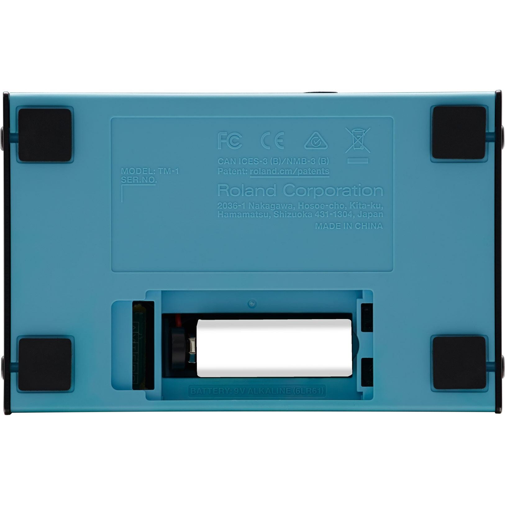 Roland TM-1 trigger module, 9 V battery compartment