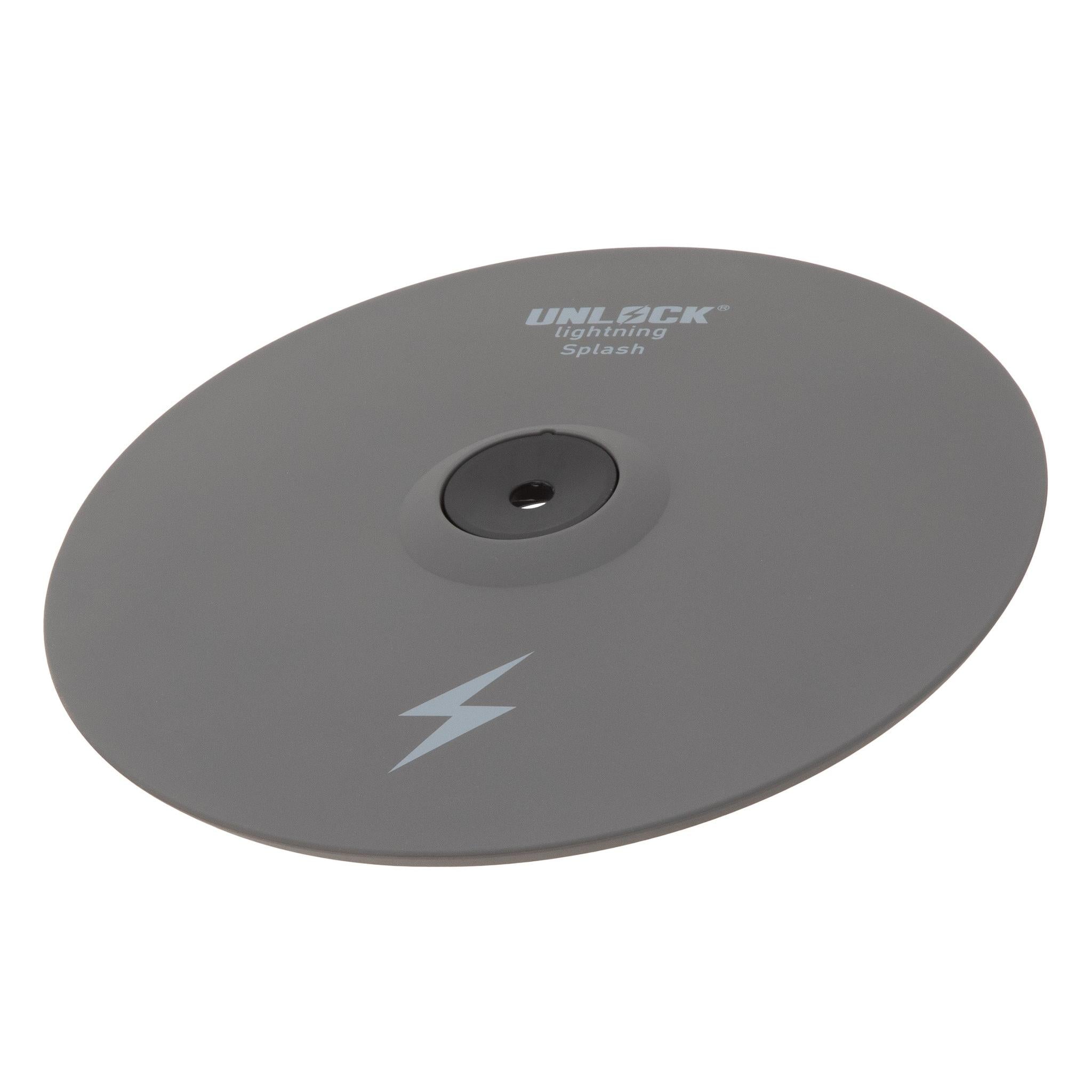 Unlock Lightning 9 inch 2-zone crash cymbal grey by Unlock drums with improved triggers and realistic feel