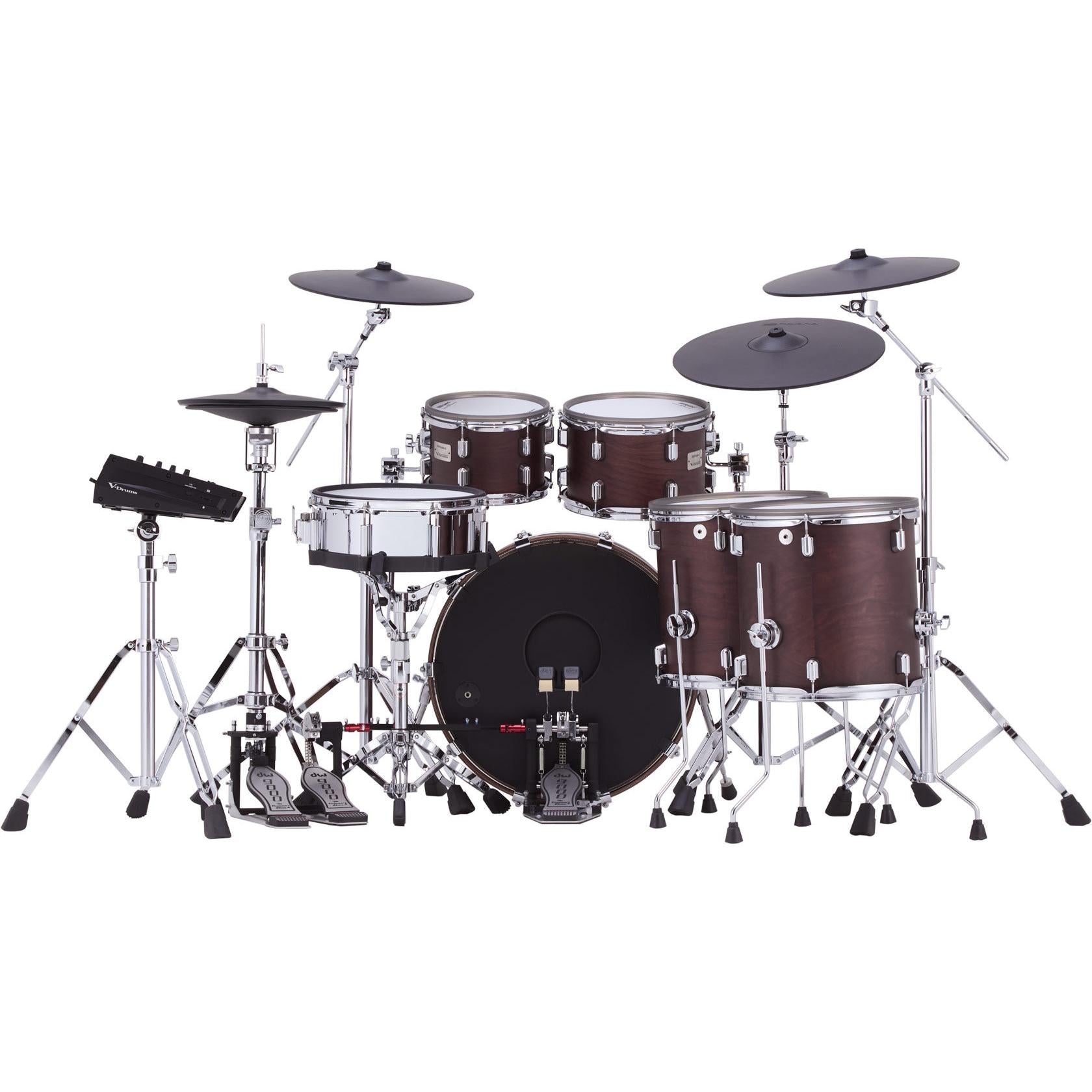 Roland VAD716 electronic drum kit, drummer's view with V71 module