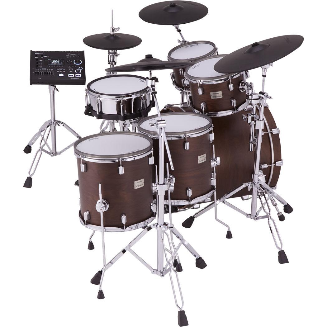 Roland VAD716 electronic drum kit, side view