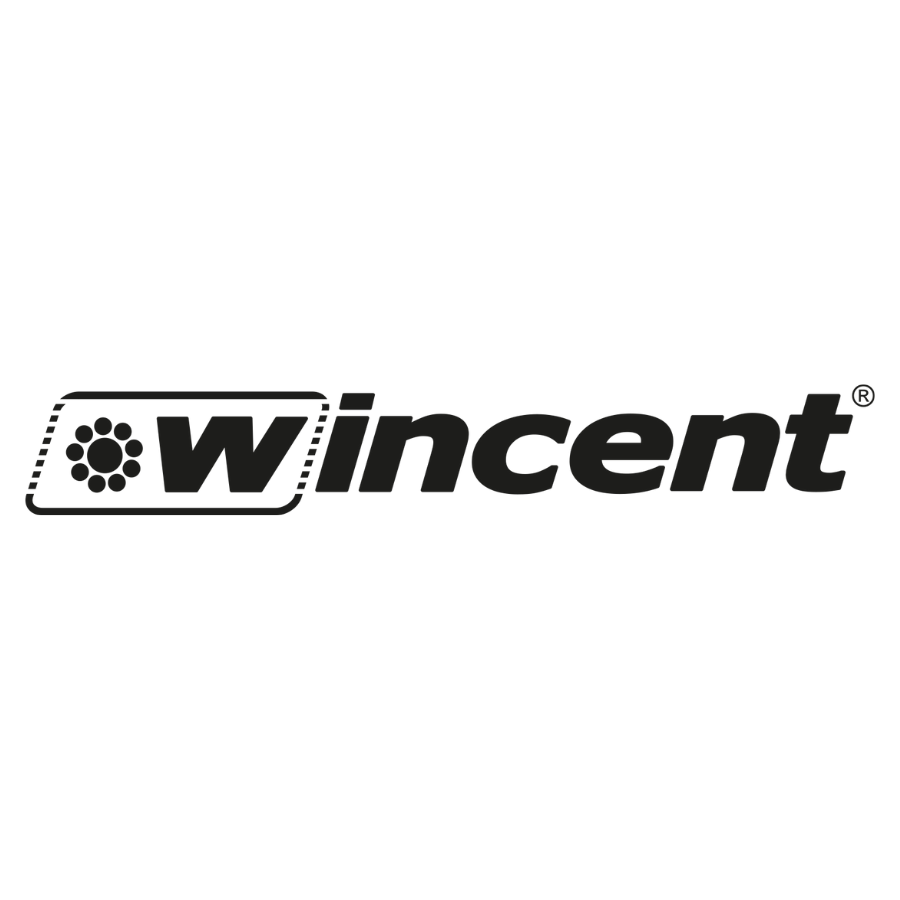Wincent Drum Key and Bottle Opener logo in black, representing Wincent brand accessory for drummers