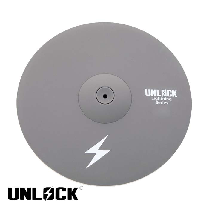 Unlock Lightning 17 inch 3-zone crash ride cymbal grey