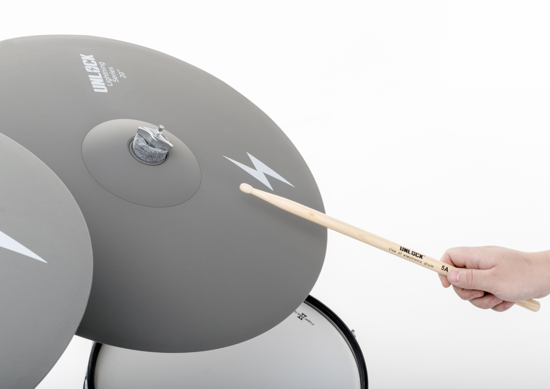 Unlock Lightning 14 inch 2-zone crash cymbal grey