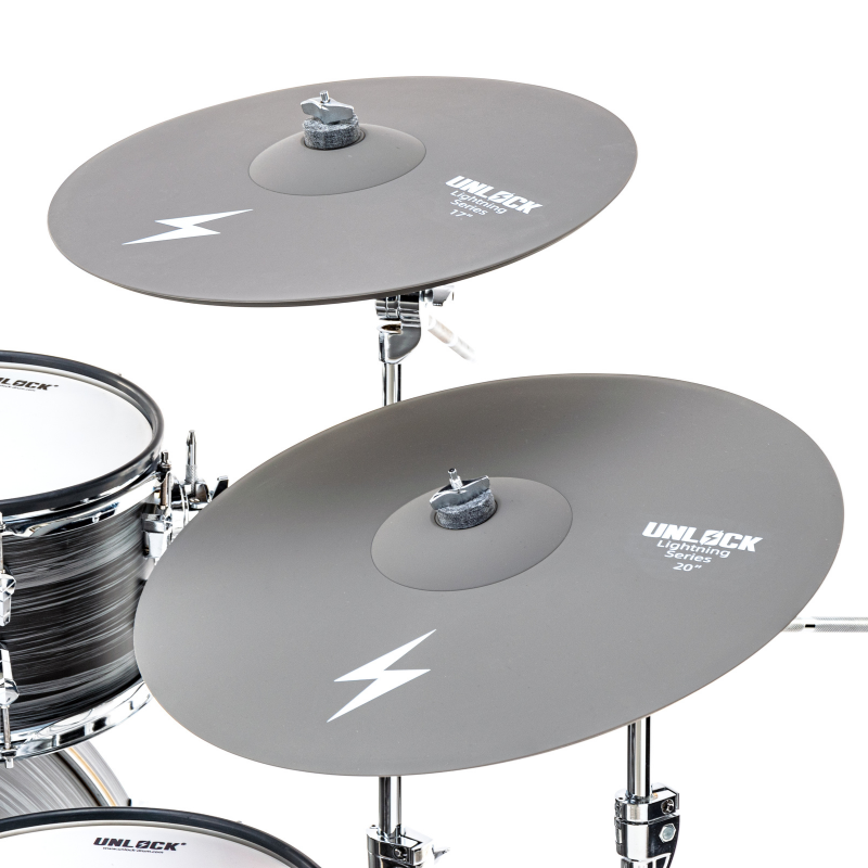 Unlock Lightning 17 inch 3-zone crash ride cymbal grey